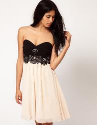 Little Mistress Lace Bustier Prom Dress